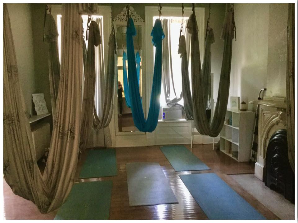 Anti Gravity Yoga at Float and Fly Wellness Studio in Dubuque Iowa