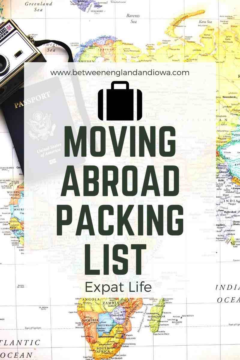 Moving abroad packing list