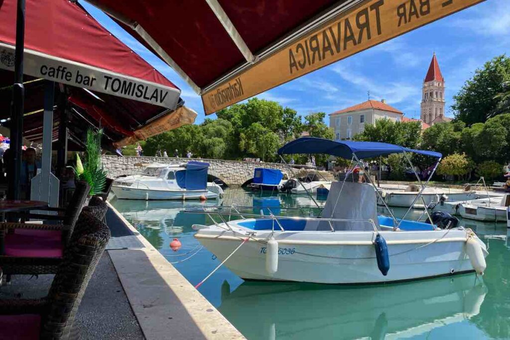 Trogir Market waterfront bars
