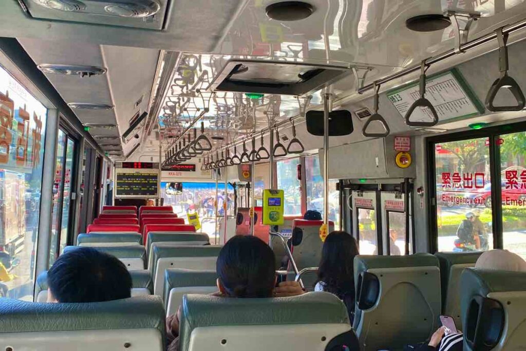Taipei bus inside